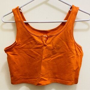 Wild Fable Orange Cropped Tank Top in Womens Size Medium